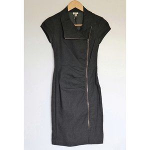 Vintage Gray Full Zip Fitted Dress